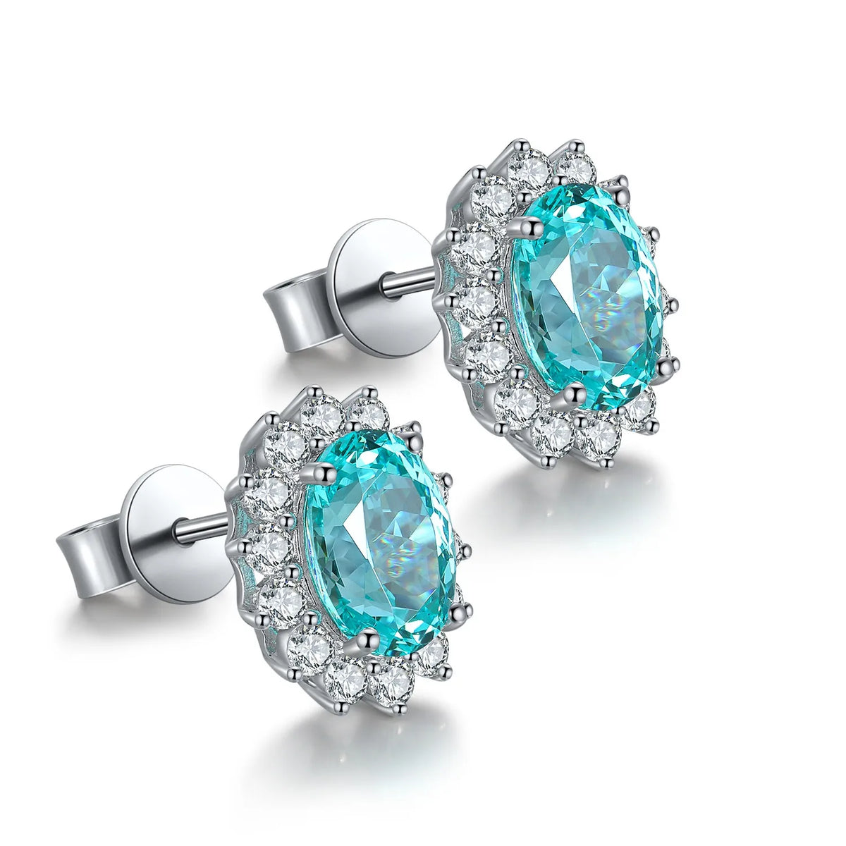 Gemfiori Anster Lab-Grown Sapphire S925 Silver Trendy Drop Earrings for Wedding & Party