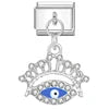 FASHIONISTA Evil Eyes Series Hot Selling Italian Charm Bracelets Geometric Trendy Stainless Steel Zircon Rhodium Plated Unisex