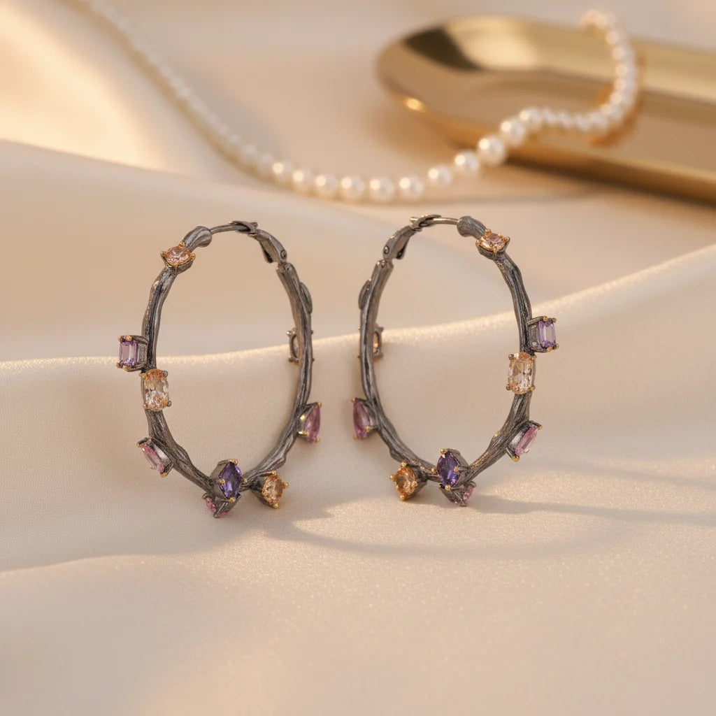 Wholesale Newest Design Fashion Designs for Girls Silver Handmade Vintage 925 Sterling Silver Earrings