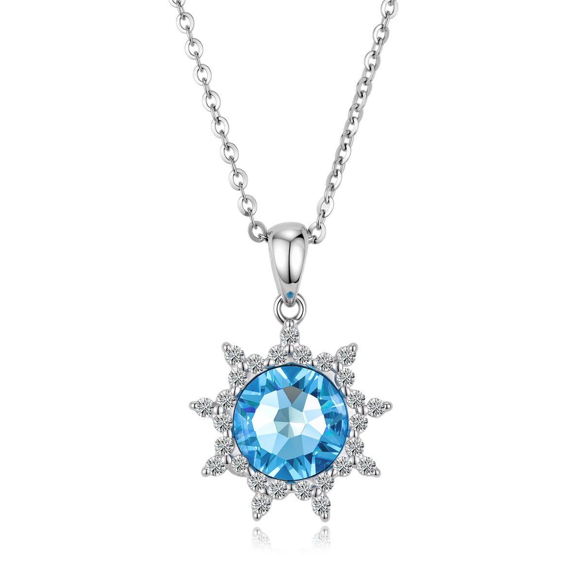 ArtistA 925 Sterling Silver Classic Sun Flower Gift Party Wedding Pendant Necklace Earrings Ring Women Fashion Accessories