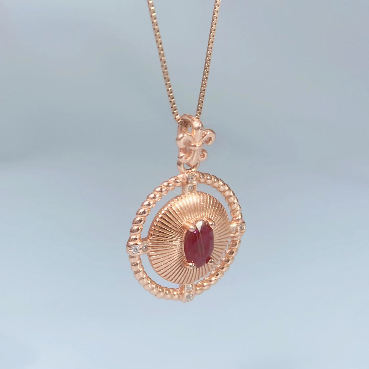 Gioiellieri 925 Silver Ruby Pendant with Natural Red Gemstone for Women July Birthstone Fine Jewelry Wedding Engagement Fashion Jewelry Gift