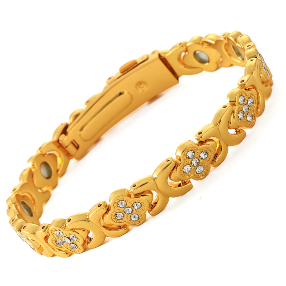 European and American fashion detachable energy magnet bracelet with diamond-encrusted and adjustable ladies bracelet