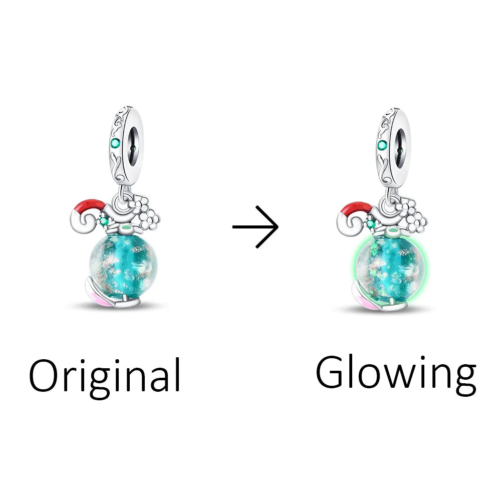 S&S Engraved Glow Pendant Charm | Silver Plated | S&S