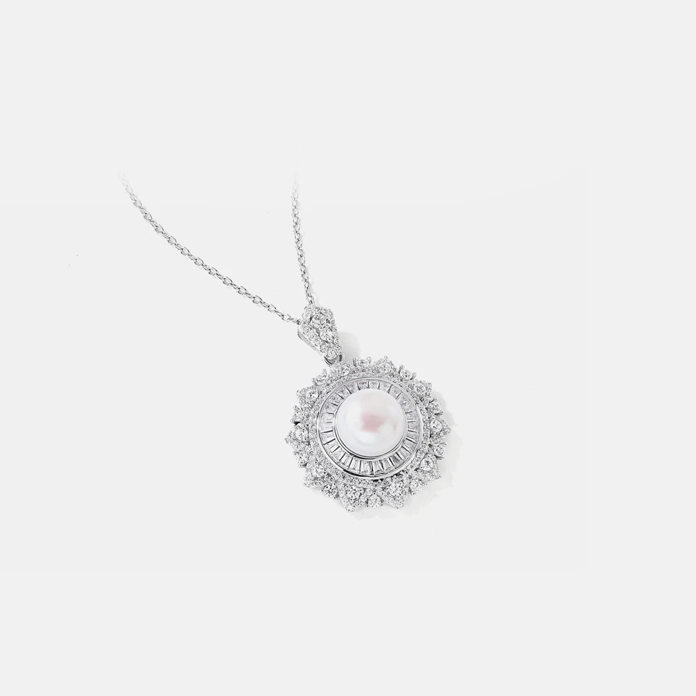 MuShan Jewelry 925 Sterling Silver Necklace Pendant Chain HCD Gemstones Bachelorette Gift Gift Her Women Necklaces Jewelry