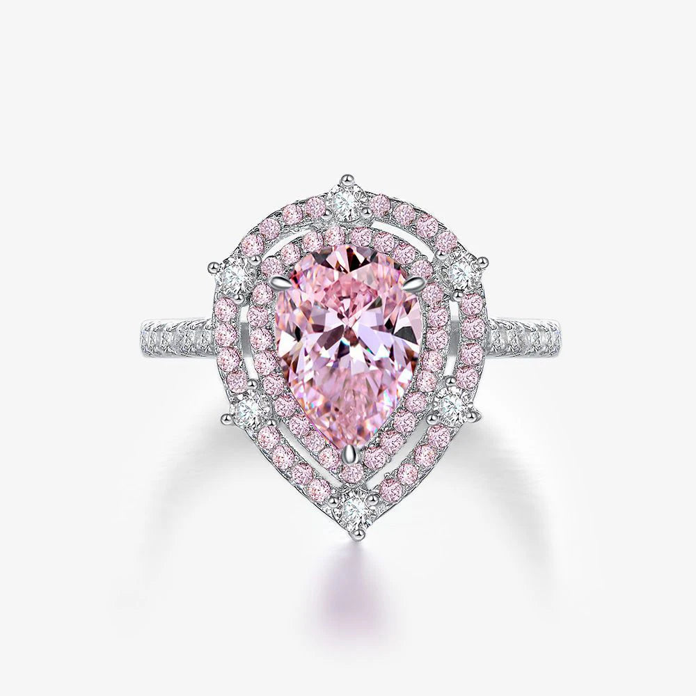 MuShan Jewelry Factory European and American Pure Silver High Carbon Diamond Ring 1.5ct Simulation Diamond 7*10 Full Diamonds