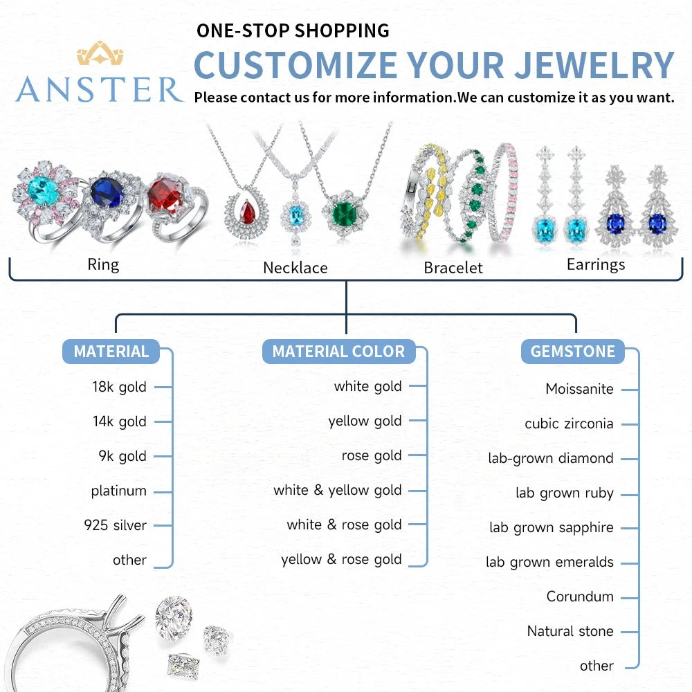 Gemfiori Anster Paraiaba Mian Stone Round Cutting Platinum Necklace Attractive Length 16cm 3.9ct Customizable Style Women's Necklace