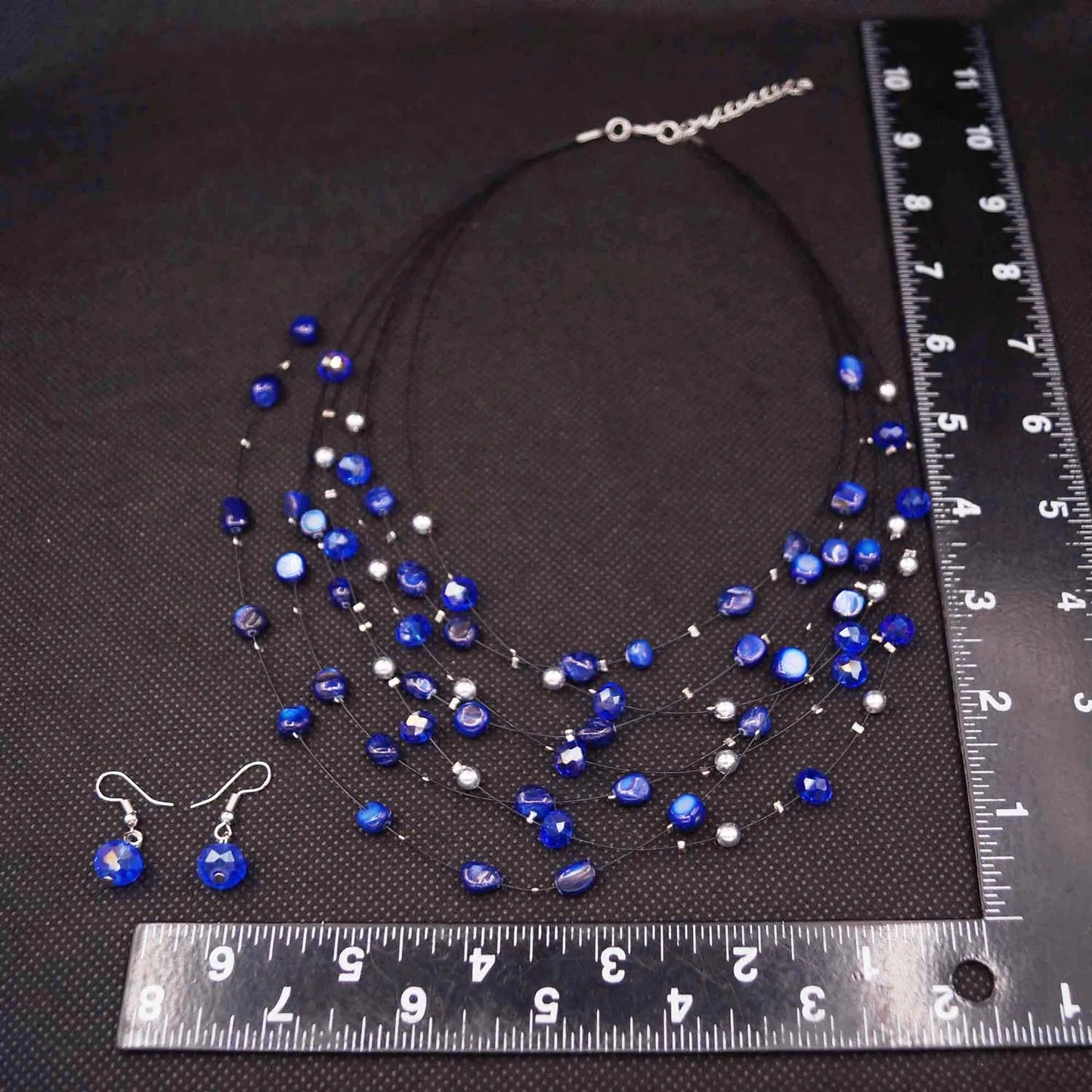 Zhuerrui Exquisite Women's  Necklace Costume Jewelry Set Multi Color Bead Earrings Jewelry Sets High Quality Gifts DSC01429