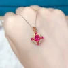 S&S Pink Topaz 925 Silver & Gold-Plated Jewellery Set | Ring, Earrings & Necklace | S&S Collection