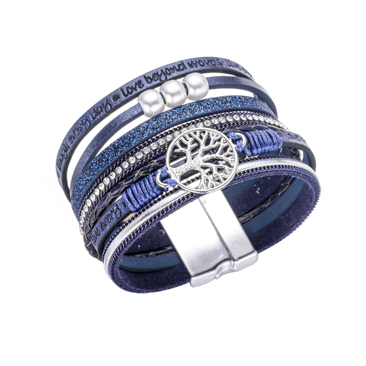 Cross-border Tree Life Magnetic-Clasp Womens Bracelet for Embossed Letter Zhejiang Gift European American Style