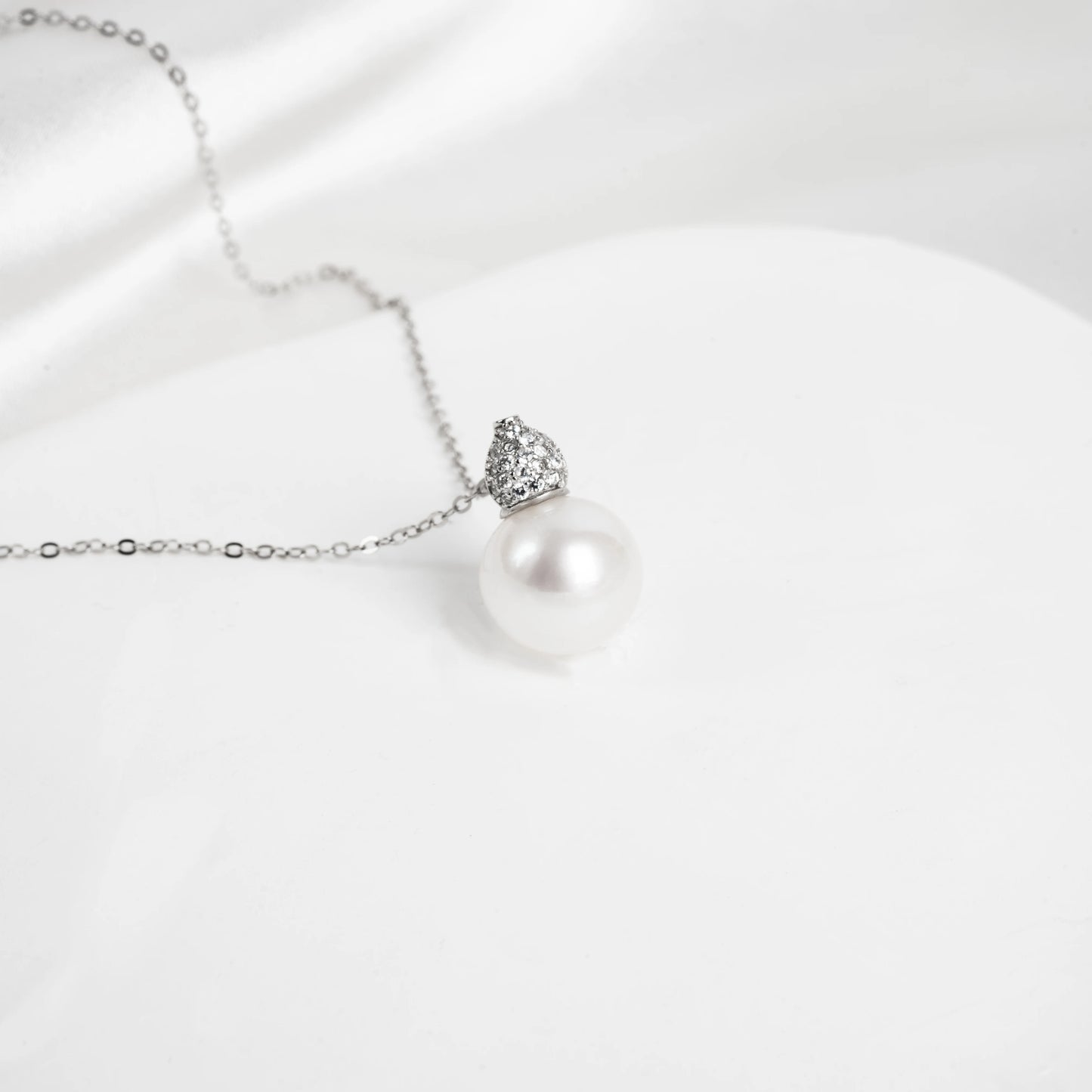 Akoya Pearl Silver Necklace AAAAA Natural Seawater Round Pearl Necklace 925 Silver Jewelry Fashion Necklace