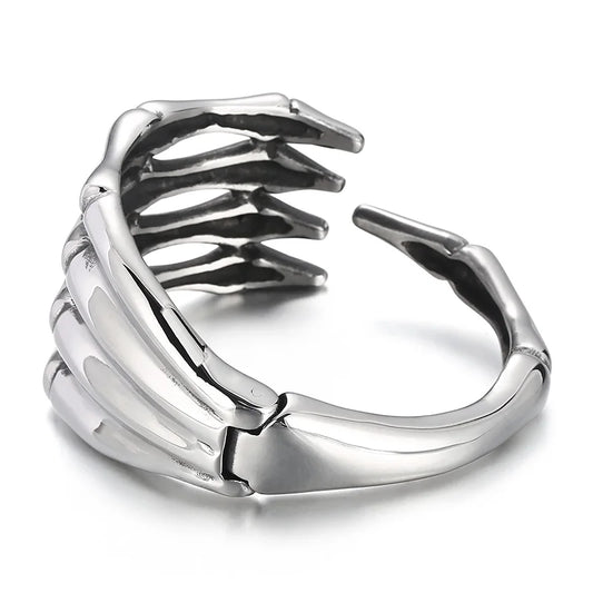 KALEN Creepy Brushed Stainless Steel Skeleton Devil Claw Cuff Bracelets&Bangle