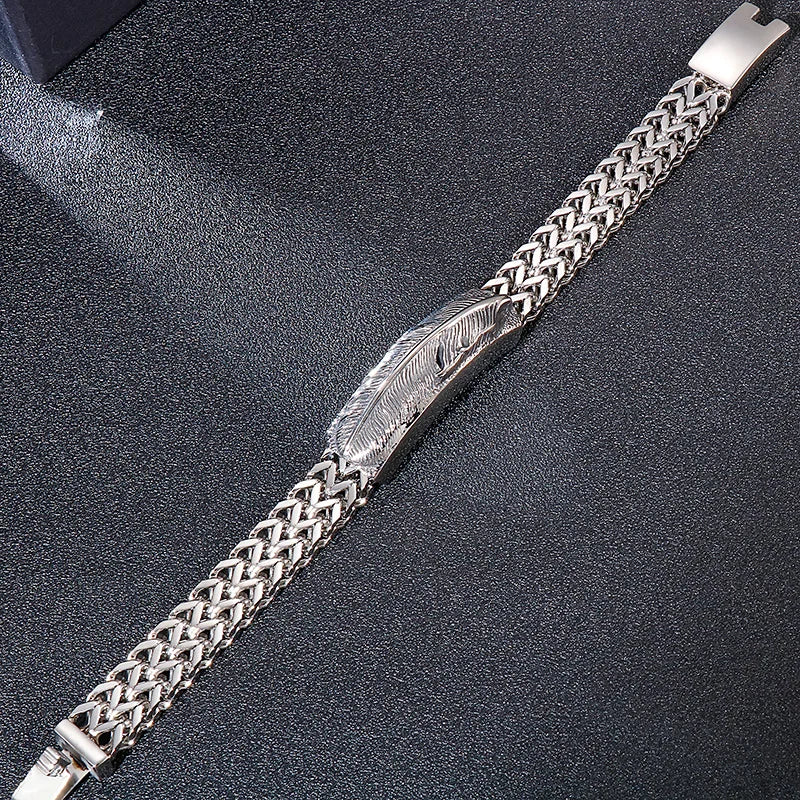 KALEN Black Friday Mens Stainless Steel Fashion Jewelry Bracelets Christian Jesus Bracelet Bangle