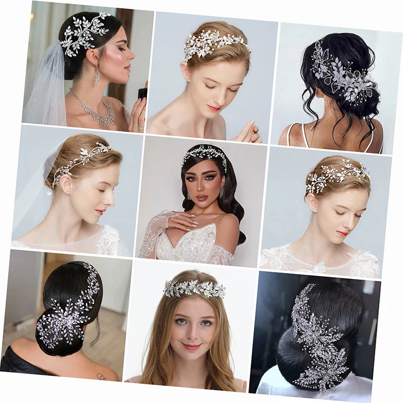 Luxury Hair Accessories Headband Women Bridal Crystal Rhinestone Headpiece for Women Party Prom