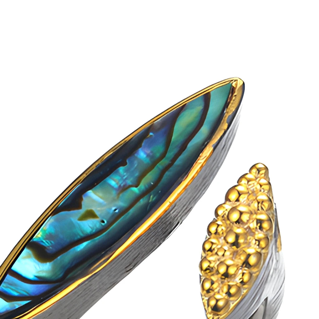 OEM Finger Gold Plated Jewelry Abalone Shell 925 Silver Latest Gold Plated Ring Designs