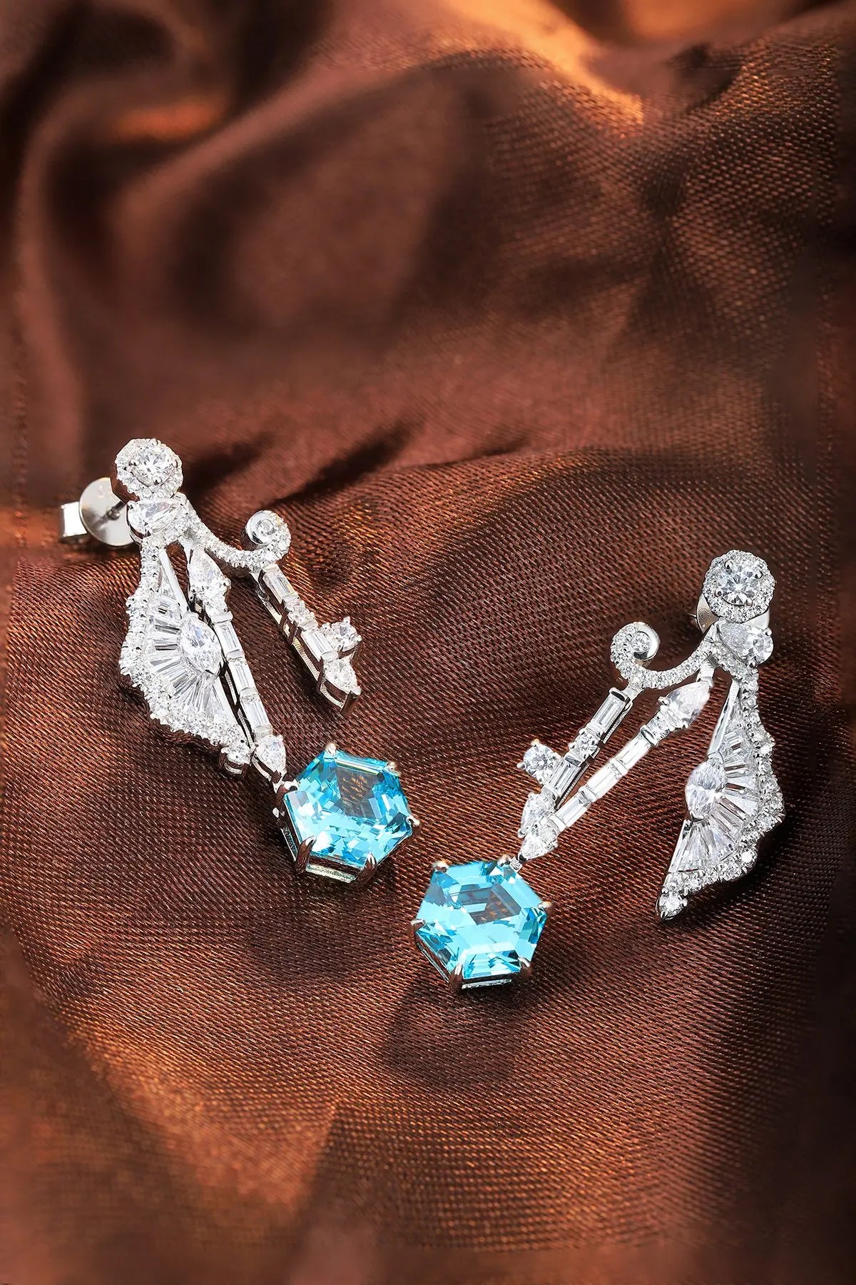 Gemfiori Anster High Quality S925 Lab Grown Paraiba Earring Stud Dainty Gemstone Stud Earrings for Women Daily Wear Gift