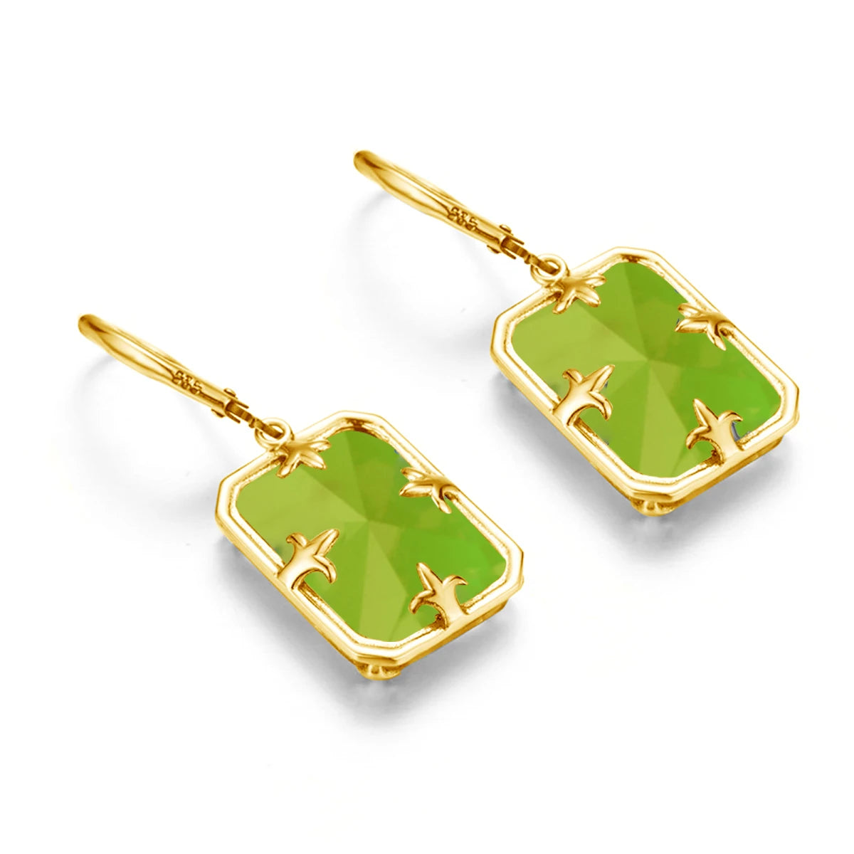 ArtistA Vintage Victorian Women Peridot Green Gem Wedding Jewel Manufacturer 925 Silver Gold Plated Costume Jewelry Set