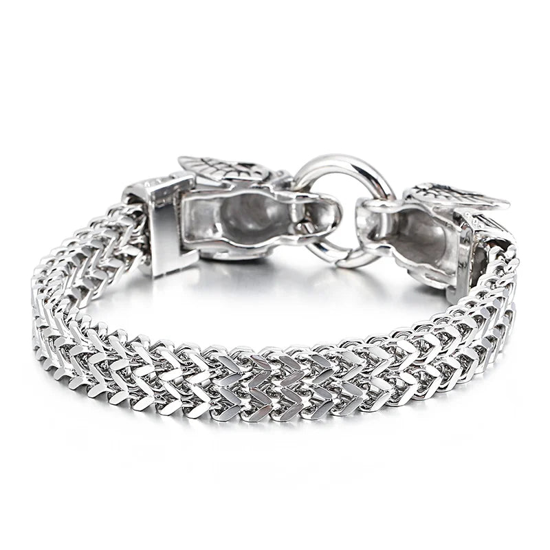 KALEN Diamond Demon Clasp Franco Chain Bangle Bracelet Stainless Steel for Men Designs