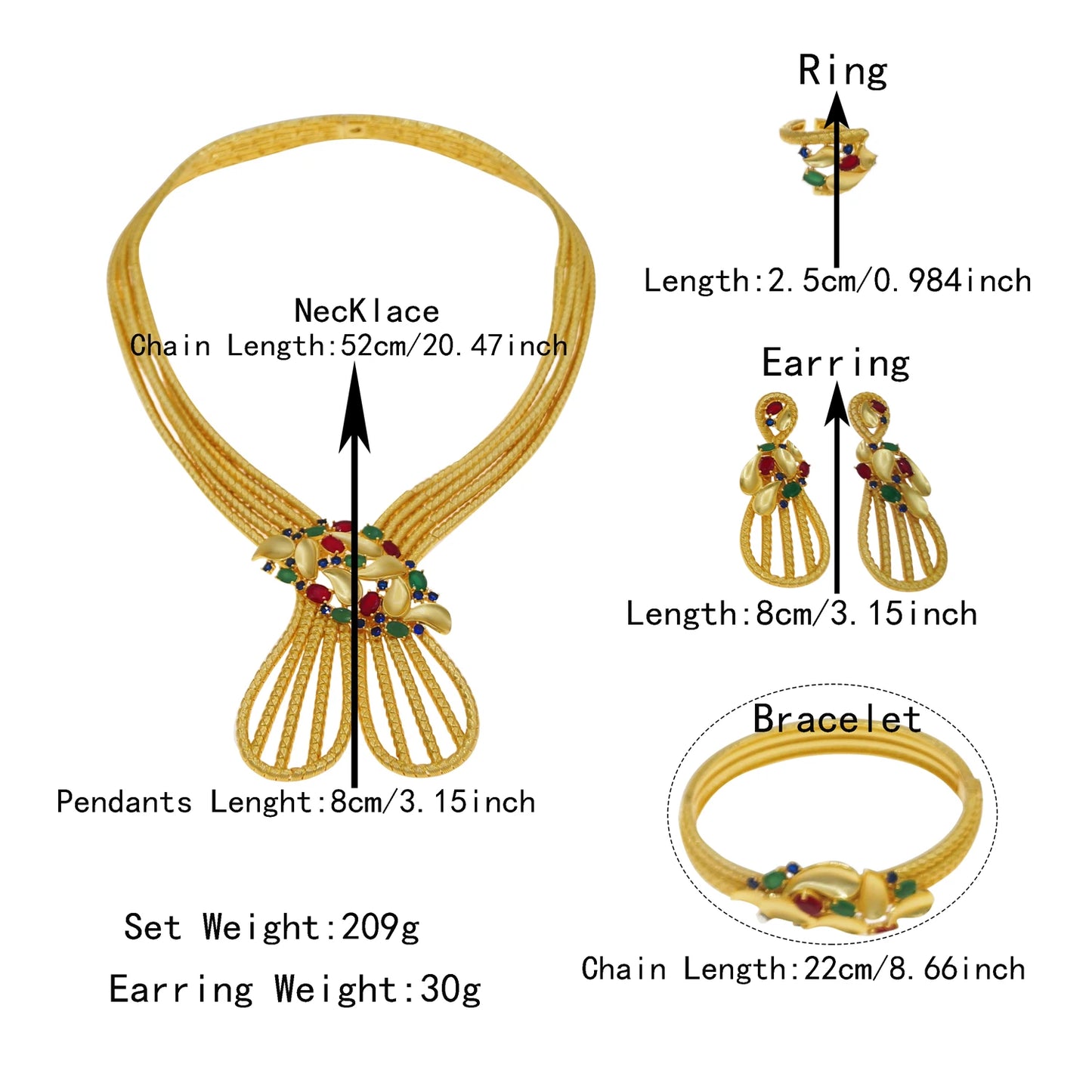Zhuerrui New Design Sense Jewelry Set American High-end Diamond Series Ladies Classic Inheritance Wedding Four SetsHZ24748
