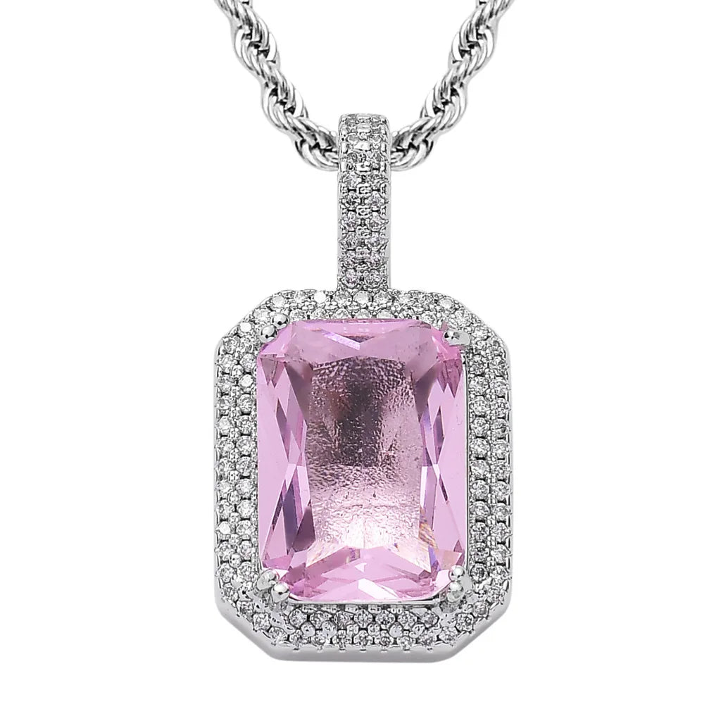 S&S Colourful CZ Geometric Pendant Necklace | Gold & Silver | S&S