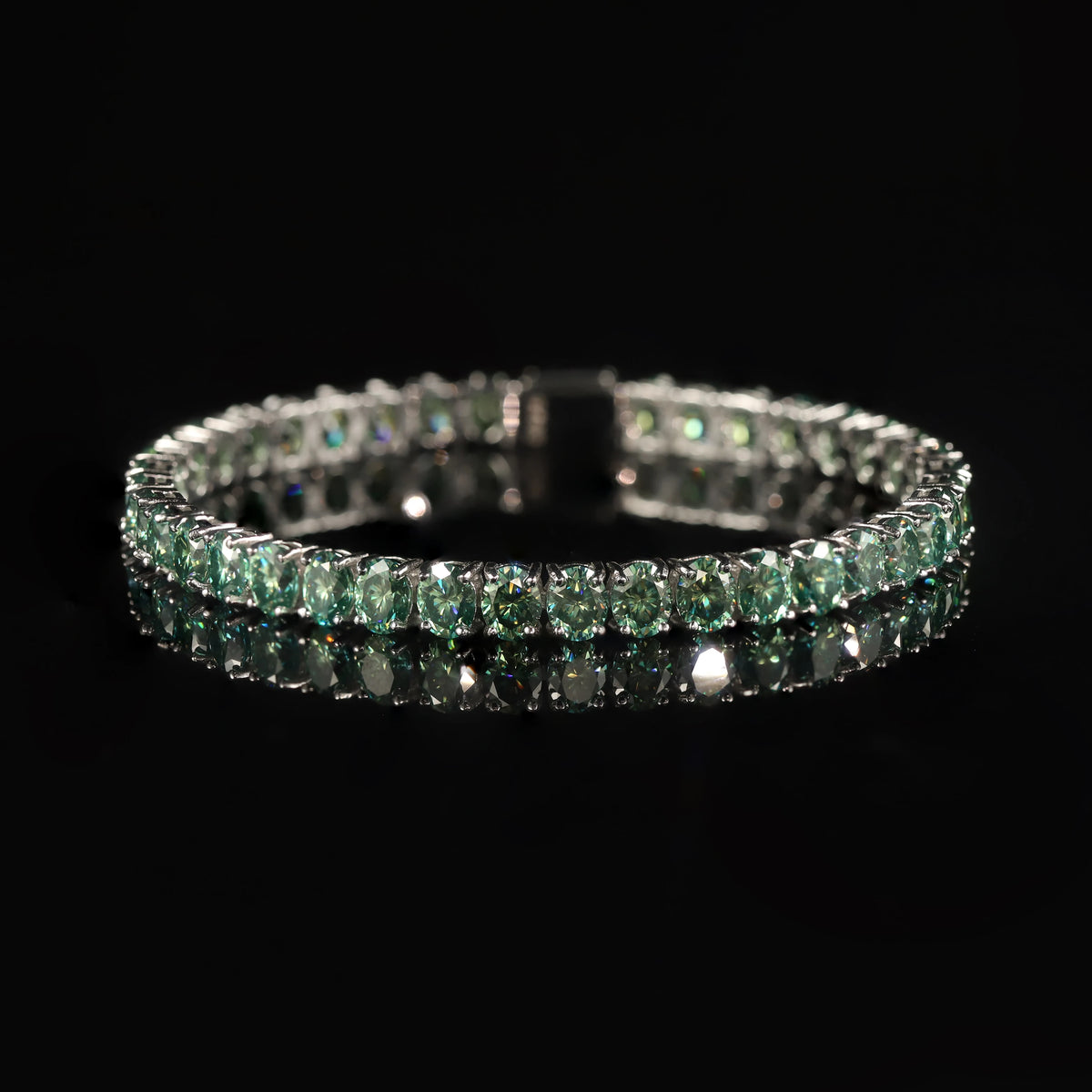 Gemfiori Abiding OEM ODM Unique Design Fancy Multi-shape Cut Tennis Bracelet 925 Silver Solid Gold Custom Stone Tennis Bracelet