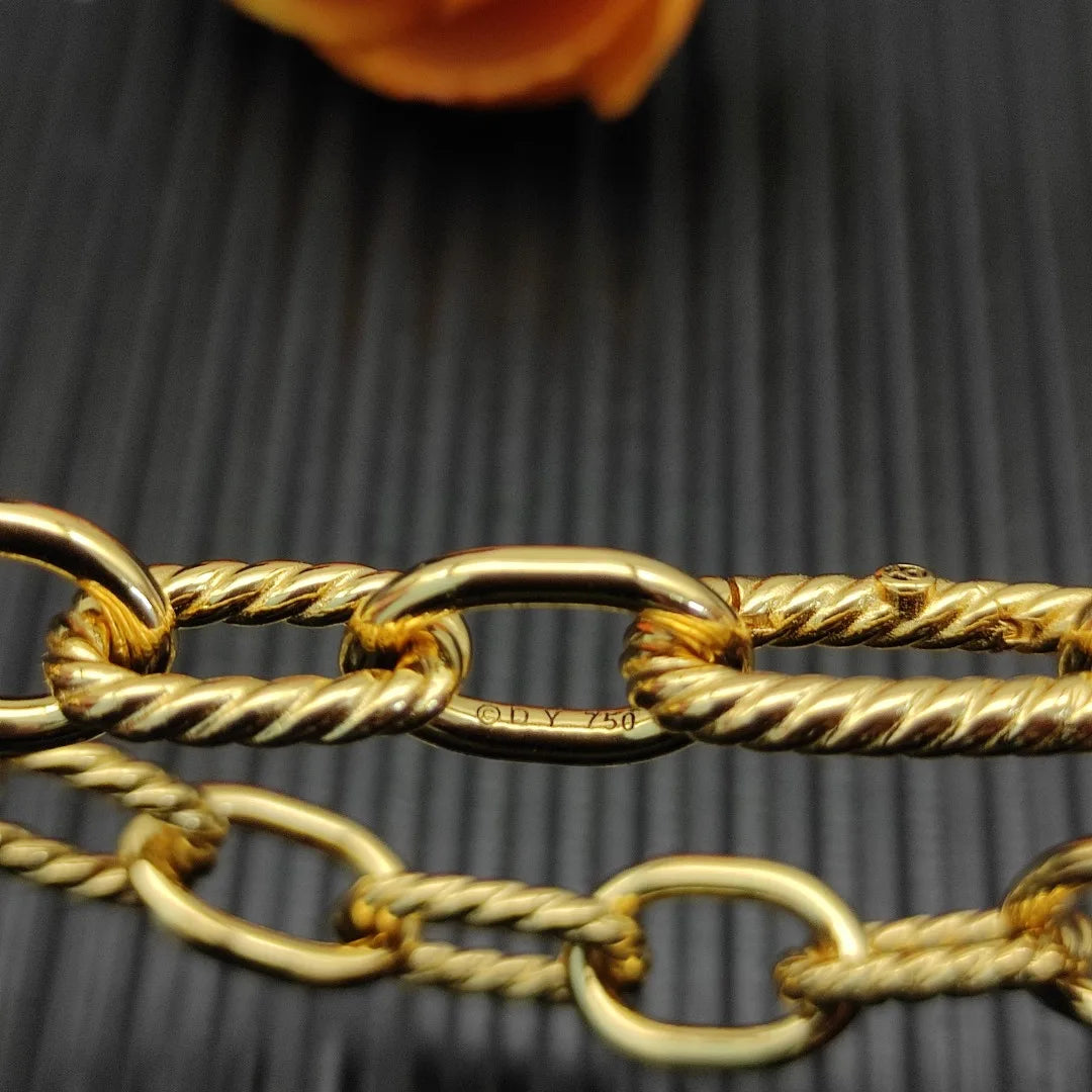 FASHIONISTA DY High-Quality Silver-Plated 8.5MM Madison-Style Bracelet, Gold-Plated 8.5MM Bracelet, Jewelry