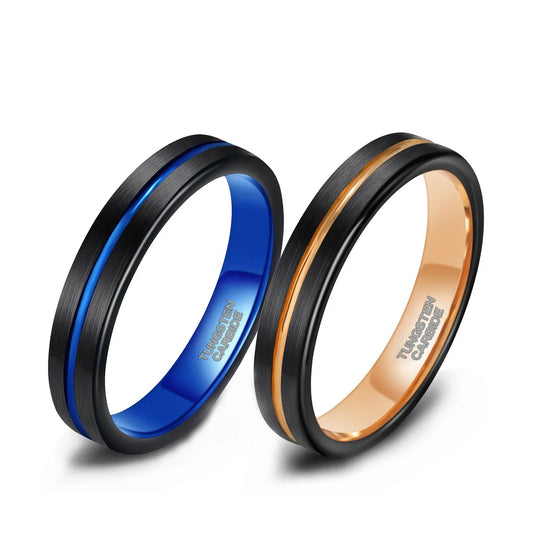 NEWLiFE REBEL Contour Rise 4mm Tungsten Ring