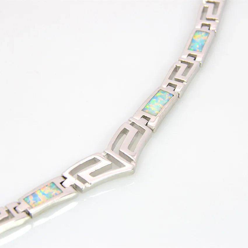 REBEL Bohemian Hawaii Opal Opal Geometric Bracelet - Fashionable and Exquisite Geometric Square Design Women's Jewelry