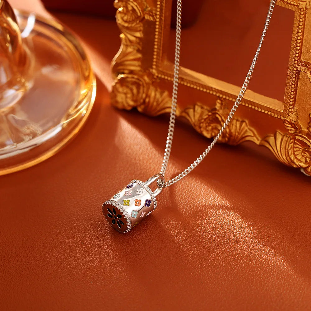 Four-Leaf Clover Pendant Necklace & Earrings | Real Gold Plated Collarbone Chain | Gold & Silver