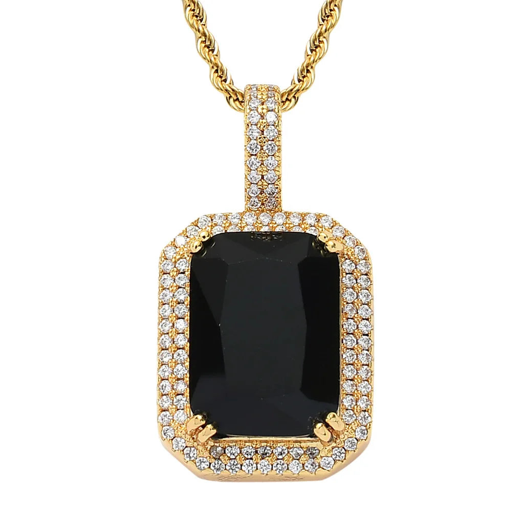 S&S Colourful CZ Geometric Pendant Necklace | Gold & Silver | S&S