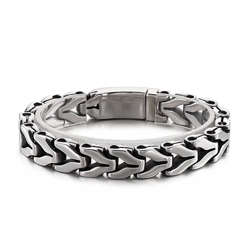 KALEN Mature Stainless Steel Fashion Jewelry Bracelets Casual Style Links Bracelet for Men