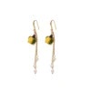 Natural Pearls Bead Dropping Glue Flower Earrings Korean Style Women Luxury Jewelry Fashion Ladies and Girls Gift GE1516