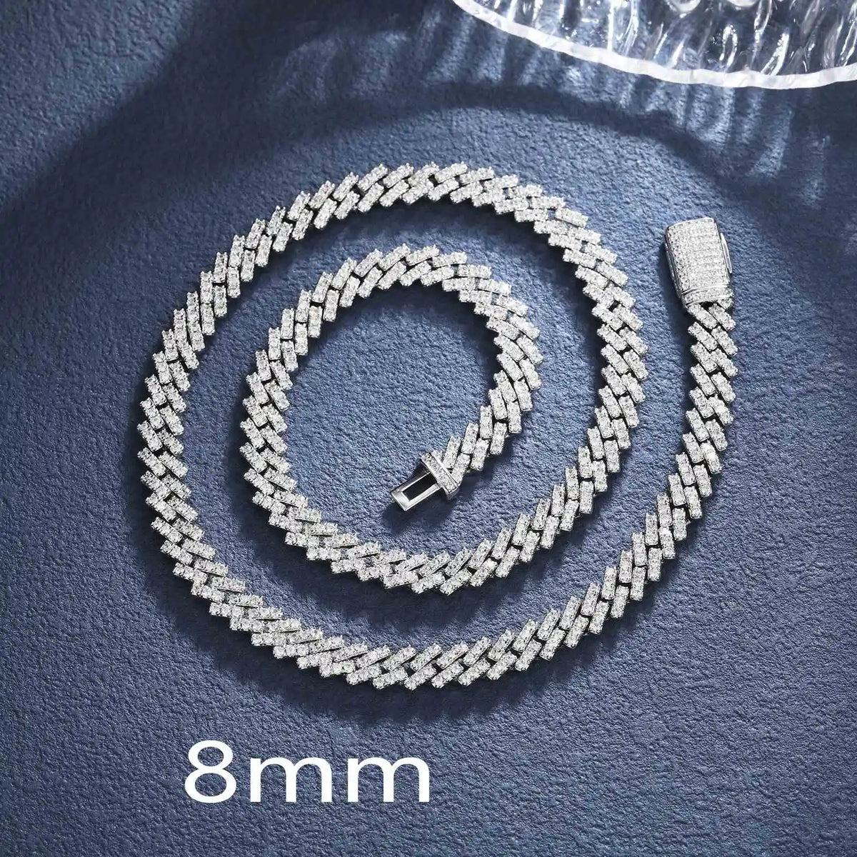 Wholesale Hip Hop Jewelry Fashion 8mm-22mm Gold Plated Brass Prong CZ Diamond Iced Out Cuban Link Chain Necklace for Men Women