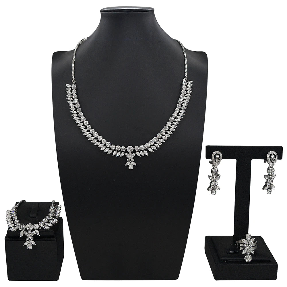 Zhuerrui Nigerian 18k Gold Plated Jewelry Set Brazil Gold Designer Wedding Jewellery Set Fashion Necklaces Jewelry SetsHB2501314