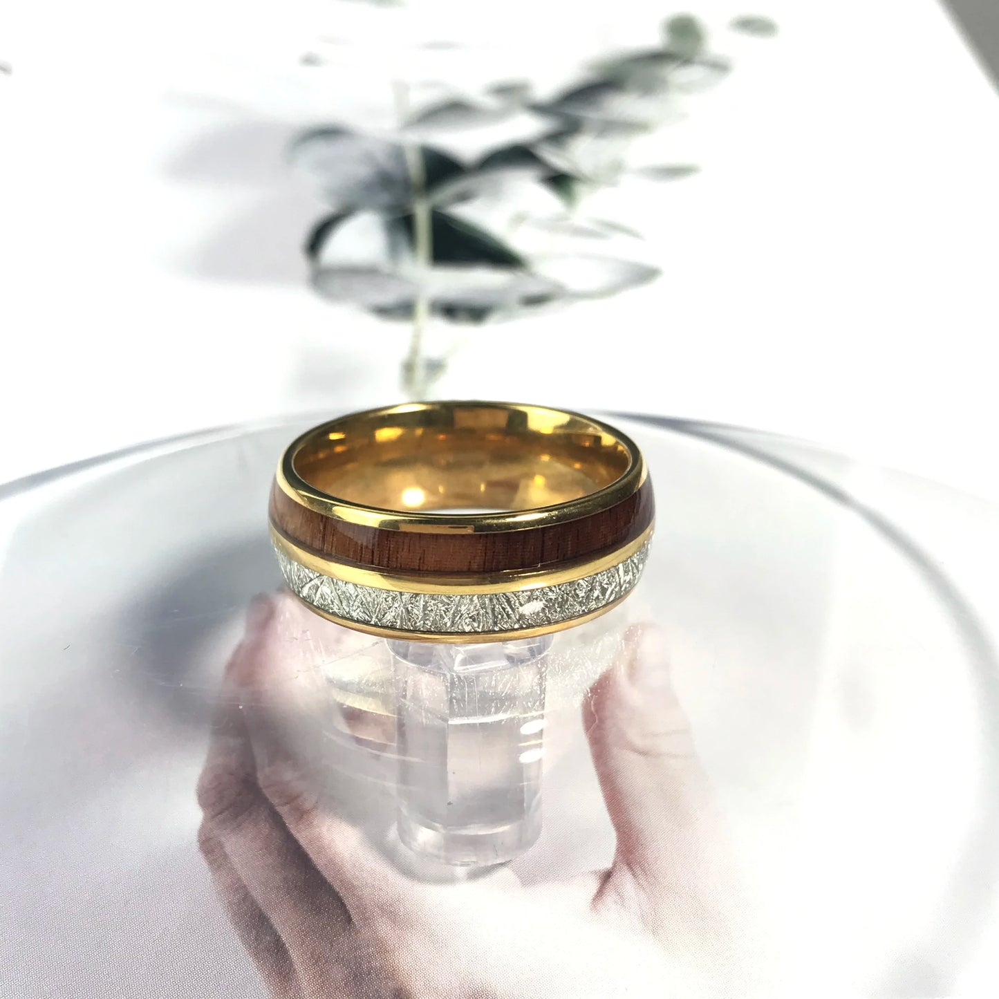 Manufacture Fashion Jewelry 8mm Tungsten Ring Mens Gold Engagement Plated Wedding Rings Comfort Fit