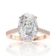 MuShan Jewelry Factory 4ct High Carbon Diamond Ring 925 Set With 9*13 European and American Style Light Luxury Women Ring