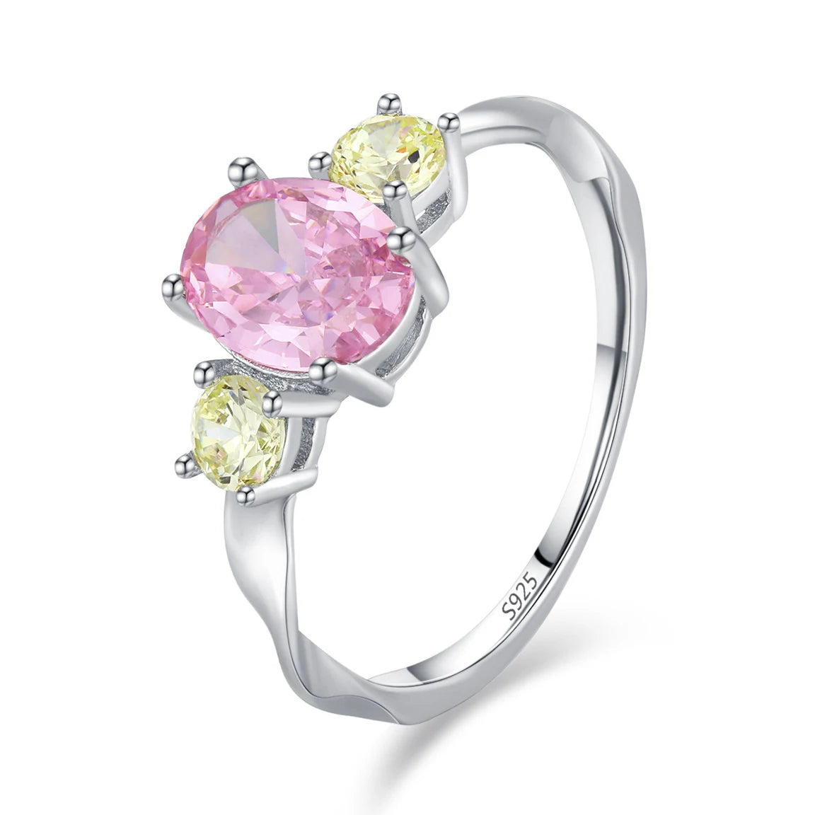 Wholesale Waterproof 5A 8A Pink Cubic Zirconia Rings 925 Sterling Silver OEM ODM Custom Factory Direct Ring Jewelry Manufacturer
