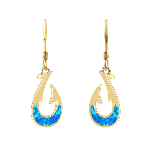 Vibrant Cluster Opal Fishhook Earrings  Accent  Beach-Chic Jewelry Bulk Gifts