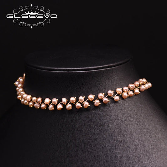 Fashion Natural Fresh Water Pearl Double Layer Necklace for Women Wedding Gift Handmade Necklace