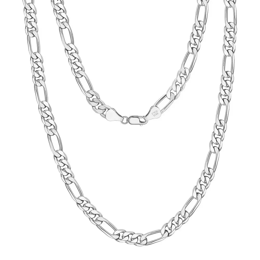 S&S Diamond-Cut Figaro Chain Necklace | 925 Sterling Silver | S&S
