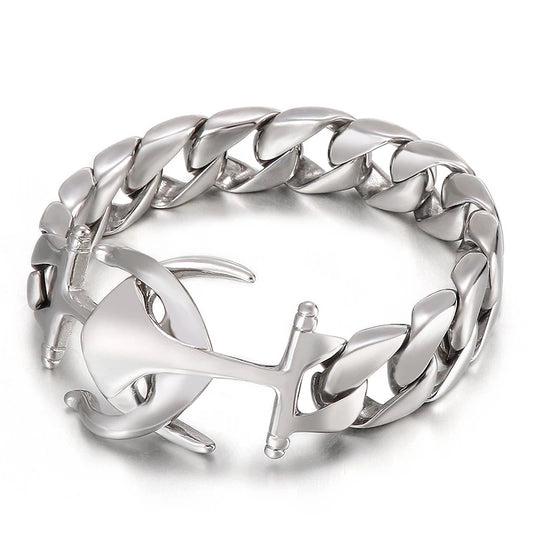 KALEN Fine Jewelry Bracelets & Bangles Anchor Stainless Steel Bracelet Homme En Argent for Men