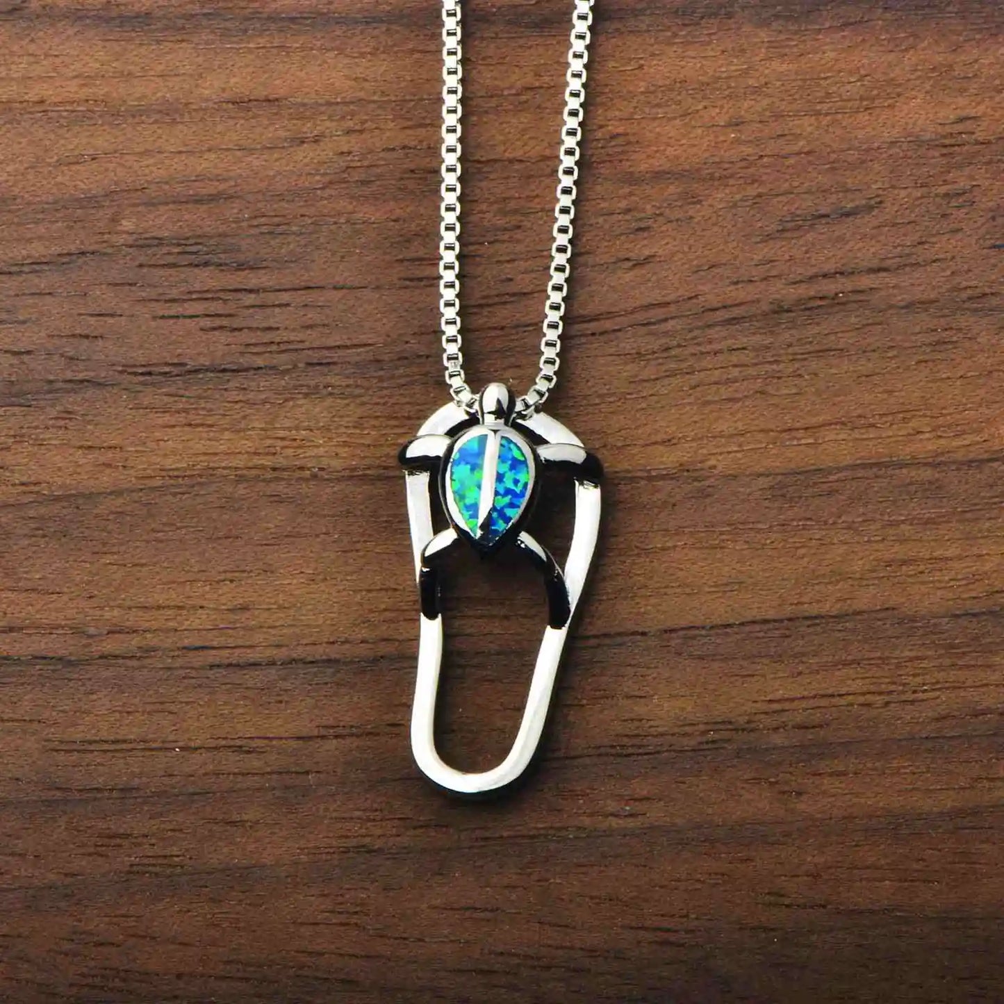 Animal Geometric Minimalist Silver Plated Opal Copper Box Chain Christian Necklace Aobao Gift