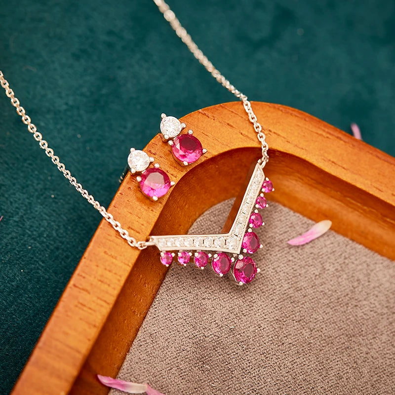 Xiaohongbao Necklace Earrings  Brass Inlaid Zirconia Simple and Luxurious Women's Daily Accessories