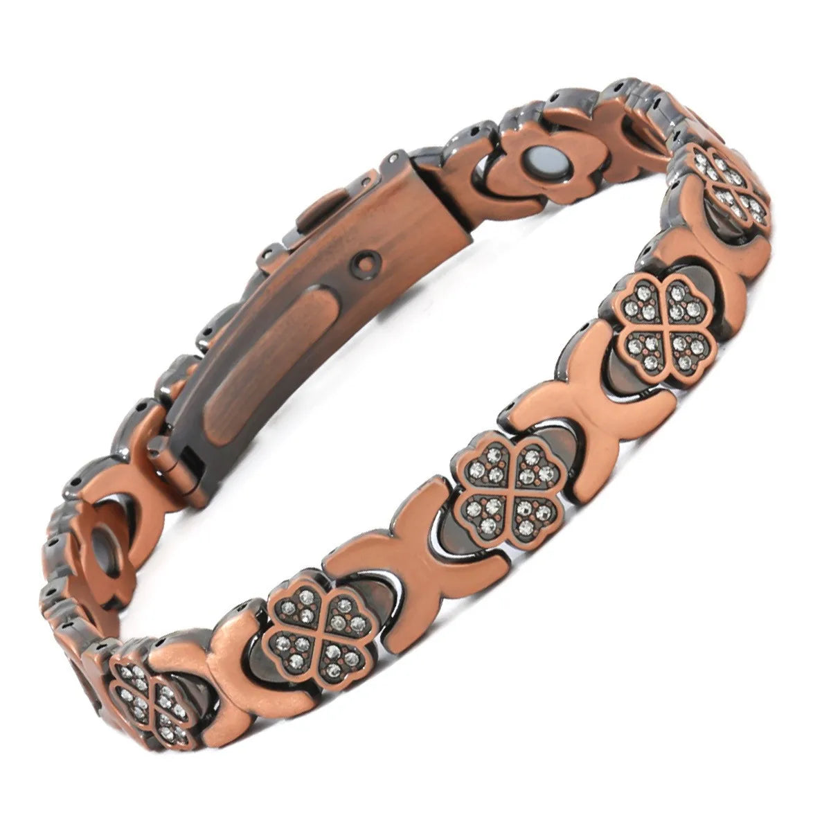 European and American fashion detachable energy magnet bracelet with diamond-encrusted and adjustable ladies bracelet