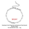RINNTIN SB Finding Jewelry Men Cuban Link Chain Bracelet Custom Pulsera Men Hip Hop 925 Sterling Silver Chain Bracelet