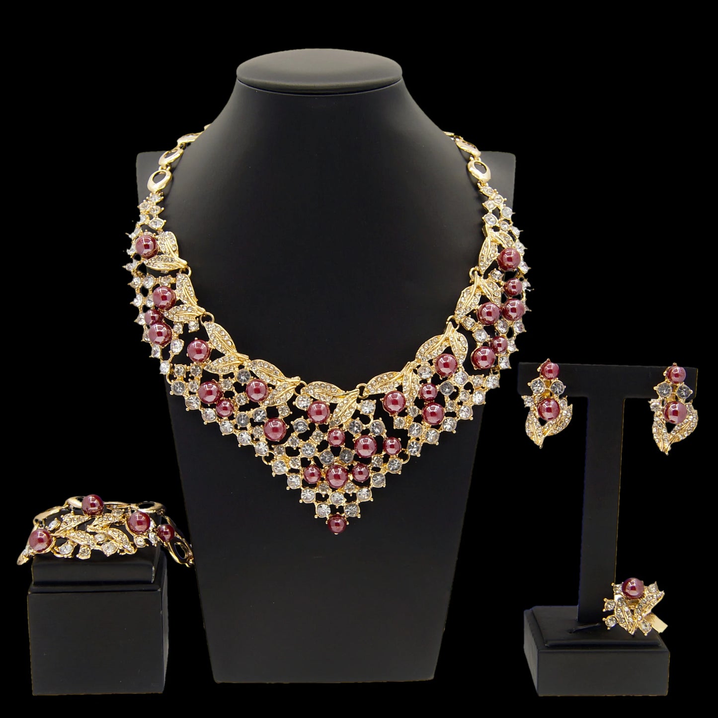 Zhuerrui Wedding Jewellery Customized Pineapple Italian Gold Design Jewelry Set Dubai 18k Gold Plated Jewelry Sets HC10039
