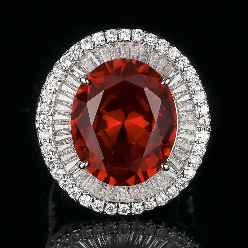 REDheart Copper Inlaid Zircon Plated Gold Open Ring Simulation Flower Shape Women's Trendy Wedding Engagement Fashion Pendant Set