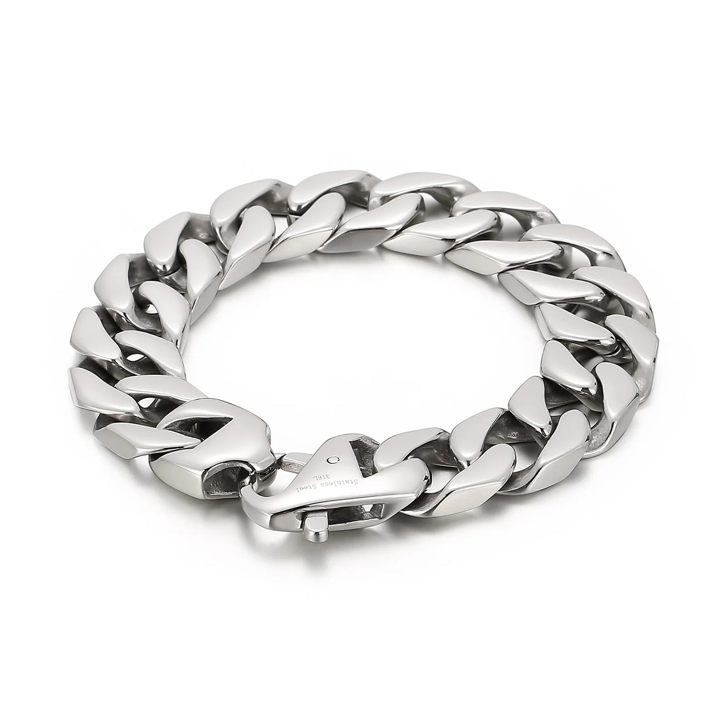 KALEN Fashion Personality 22cm Cuff Stainless Steel Men's Bracelet