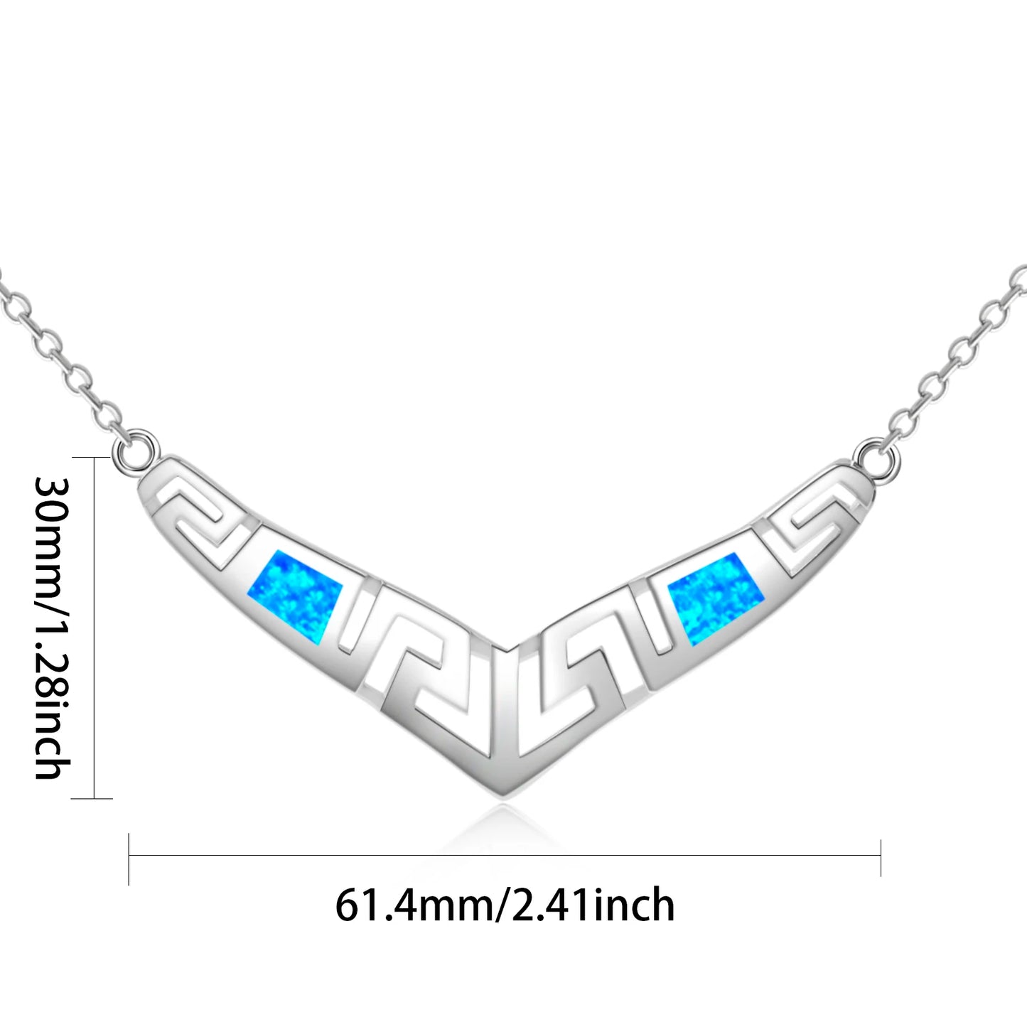 Classic Trendy Christian Gold Plated Natural Bezel Set Opal Triangle Link Chain Necklace for Unisex Anniversary