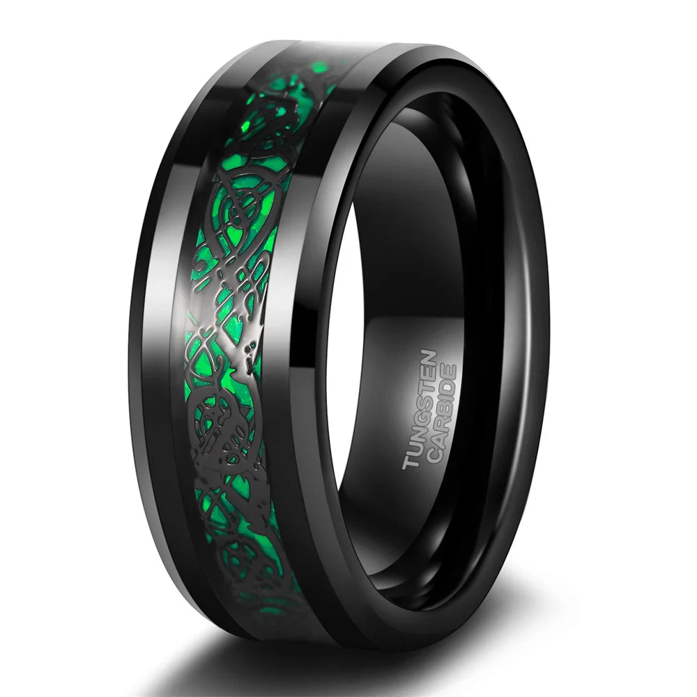 NEWLiFE REBEL Focus Line 8mm Celtic Ring in Tungsten