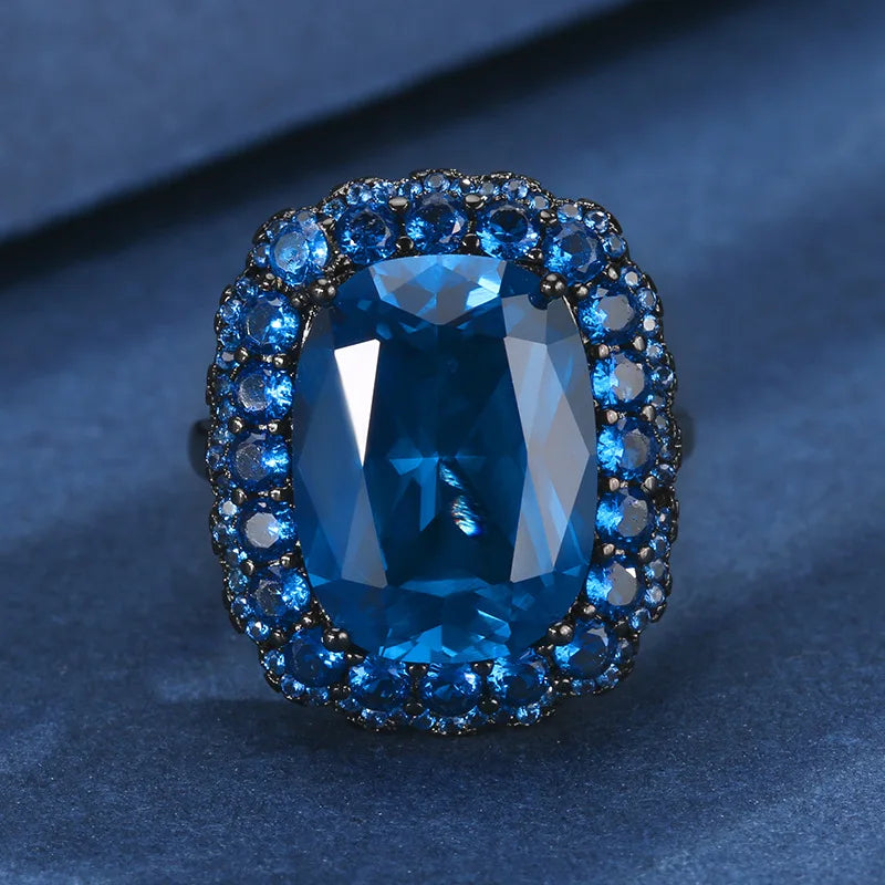 Gemfiori New High-end Light Luxury High-quality Set Pendant Ring Jewelry Inlaid with Shiny Zircon Fashionable Jewelry Set